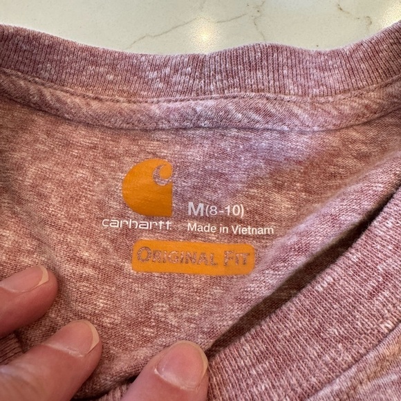 Carhartt Loose Fit Heavyweight Short Sleeve Pocket Tee / Heather Pink / M(8-10) - Picture 6 of 8